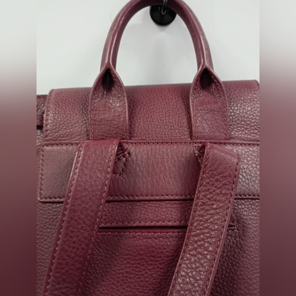 Tory Burch Brody Leather Backpack (Deep Berry) NEW - Picture 11 of 16